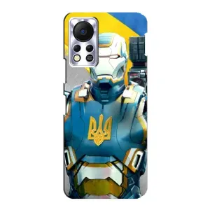Силиконовый Чехол на Infinix Hot 11s (Я-Украина) (Украинский робокоп)