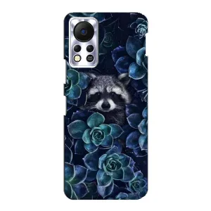 Силиконовый Чехол с Енотами на Infinix Hot 11s (В цветах)