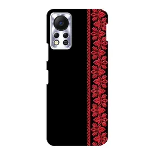Силіконовый Чохол на Infinix Hot 11s з картинкой Вишиванки (Вишиванка на чорному)