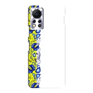 Силіконовый Чохол на Infinix Hot 11s з картинкой Вишиванки (Жовто-біла вишиванка)