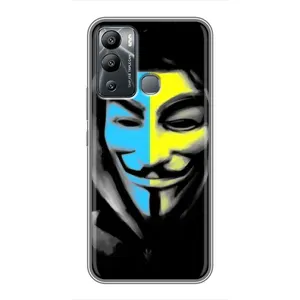 Чехол с Украинской символикой на Инфиникс ХОТ 12 Плей (Анонимус патриот)