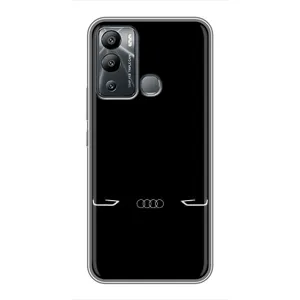 Силиконовый бампер с картинкой машины на Infinix Hot 12 Play (Силует Audi)