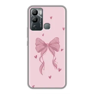 Чехол банты для Infinix Hot 12 Play (Бант на розовом)