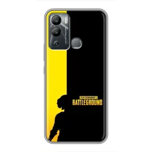Чехол (TPU) с картинкой "Лого Пабг" на Инфиникс ХОТ 12 Плей (Battlegrounds)