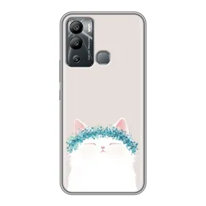 Чехол на тематику: Коты для Infinix Hot 12 Play (Белый котик)