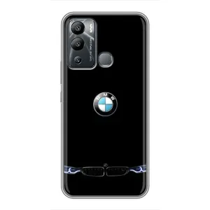 Силиконовый бампер с картинкой машины на Infinix Hot 12 Play (Черный BMW)