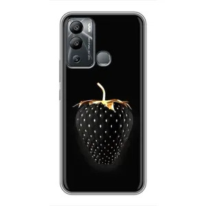 Чехол с изображением  вкусной еды для Infinix Hot 12 Play (Чёрная клубника)