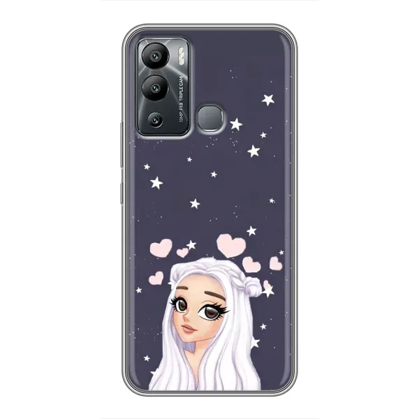 Чехол с рисунком «Девушка и сердечки» для Infinix Hot 12 Play Чехол с рисунком «Девушка и сердечки» для Infinix Hot 12 Play