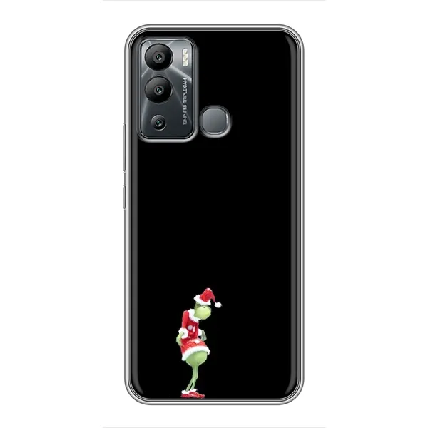 Чехол с рисунком «Гринч на чорном» для Infinix Hot 12 Play Чехол с рисунком «Гринч на чорном» для Infinix Hot 12 Play