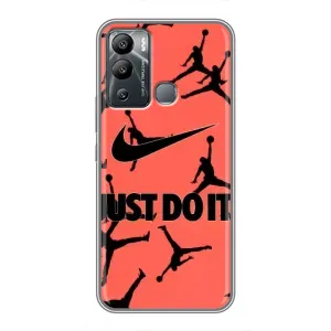 Силиконовый Чехол Nike Air Jordan на Инфиникс ХОТ 12 Плей (Just Do It)