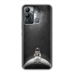 Силіконовый Чохол з принтом "Космонавти" на Infinix Hot 12 Play (Космонавт романтик)