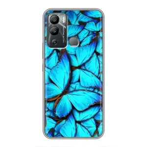 Силиконовый бампер с картинкой животных для Infinix Hot 12 Play (Крылья бабочек)