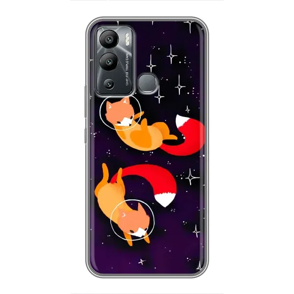 Чехол с рисунком «Лисы» для Infinix Hot 12 Play Чехол с рисунком «Лисы» для Infinix Hot 12 Play