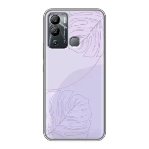 Чохол квітковий дизайн для Infinix Hot 12 Play (Монстера фіолетова)