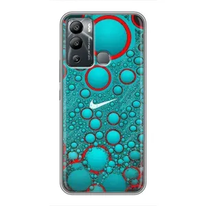 Силиконовый Чехол на Infinix Hot 12 Play с картинкой Nike (Найк зеленый)