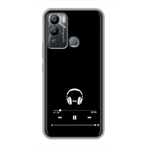Чехол с картинками на черном фоне для Infinix Hot 12 Play (Плеер)