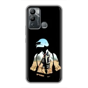 Силиконовый чехол с картинкой "Герой Pubg" на Infinix Hot 12 Play (Пубг мен)