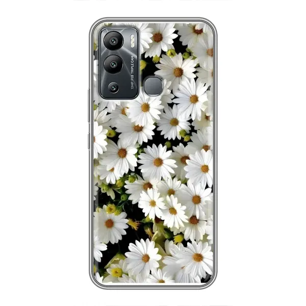 Чехол с рисунком «Рамка в ромашках» для Infinix Hot 12 Play Чехол с рисунком «Рамка в ромашках» для Infinix Hot 12 Play