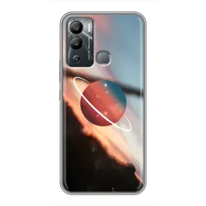 Чехол (ТПУ) с планетами на Infinix Hot 12 Play (Сатурн)