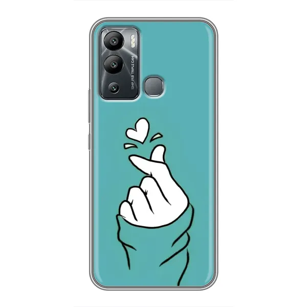Чехол с рисунком «Сердечко на бирюзовом» для Infinix Hot 12 Play Чехол с рисунком «Сердечко на бирюзовом» для Infinix Hot 12 Play