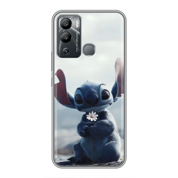 Чехол с рисунком «Стич с цветочком» для Infinix Hot 12 Play Чехол с рисунком «Стич с цветочком» для Infinix Hot 12 Play