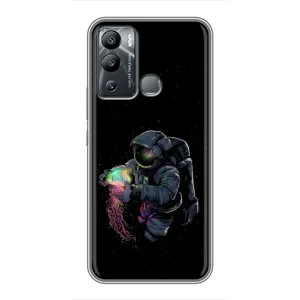 Силіконовый Чохол з принтом "Космонавти" на Infinix Hot 12 Play (В руках земля)