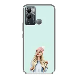Силиконовый Чехол на Infinix Hot 12 Play с картинкой Стильных Девушек (В шапке)