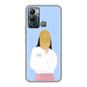 Силиконовый Чехол на Infinix Hot 12 Play с картинкой Стильных Девушек (Желтая кепка)