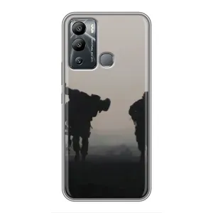 Чехлы на военную тематику для Infinix Hot 12i (Бой солдат)