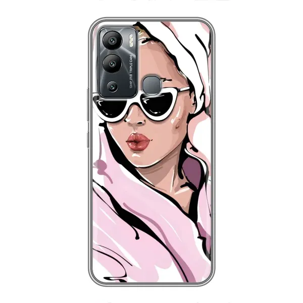 Чехол с рисунком «Девушка в халате» для Infinix Hot 12i Чехол с рисунком «Девушка в халате» для Infinix Hot 12i