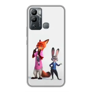 Силиконовый чехол с принтом Зоотрополіс для Infinix Hot 12i (Джуди и Ник)