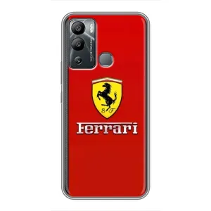 Силіконовий бампер з картинкою машини на Infinix Hot 12i (Ferrari Logo)