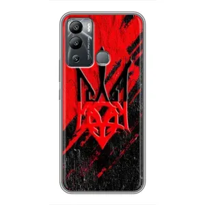 Чехлы УПА (Красно-Чёрный) на Infinix Hot 12i (Герб в цвете УПА)