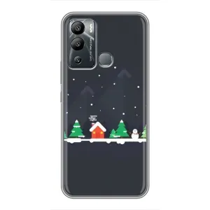 Силіконовий бампер на різдво для Infinix Hot 12i (Місто зимове)