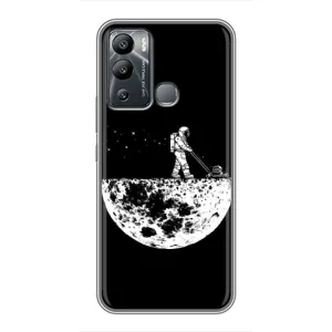 Силиконовый Чехол с принтом "Космонавты" на Infinix Hot 12i (Космонавт)