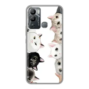 Силиконовый чехол с котиком для Infinix Hot 12i (Коты)