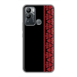 Силиконовый Чехол на Infinix Hot 12i (Красная Вышиванка)