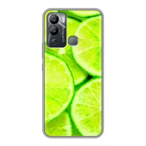 Чехол с изображением вкусной еды для Infinix Hot 12i (Лайм)
