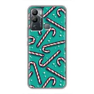 Силіконовий бампер на різдво для Infinix Hot 12i (Льодяники)