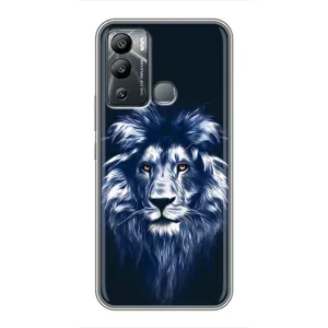 Чохол з картинкою на Infinix Hot 12i (Лев – синій)