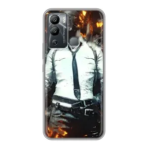 Силиконовый чехол с картинкой "Герой Pubg" на Infinix Hot 12i (Man Пубг)