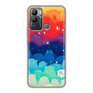 Силиконовый чехол с котиком для Infinix Hot 12i (Mew)