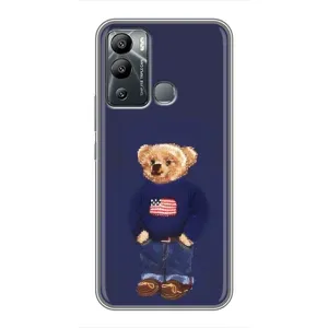 Чехлы Мишка Тедди для Инфиникс ХОТ 12 ай (Мишка USA)
