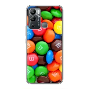 Чехол с изображением вкусной еды для Infinix Hot 12i (Разноцветные M&M'S)