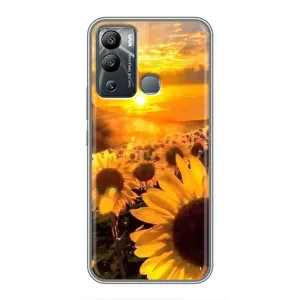 Чехол с Цветами для Infinix Hot 12i (поле подсолнухов)