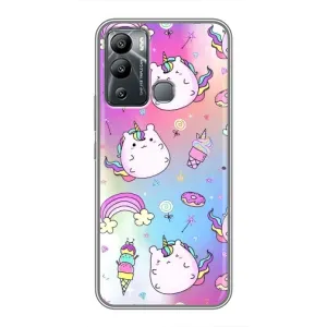 Чехол Unicorn на Infinix Hot 12i (Радуга и Единорог)
