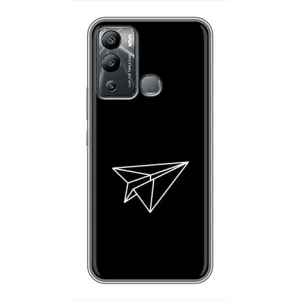 Чехол с картинками на черном фоне для Infinix Hot 12i (Самолетик)