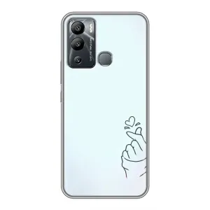 Чехлы (Знак сердечка) на Infinix Hot 12i (Сердце на голубом)