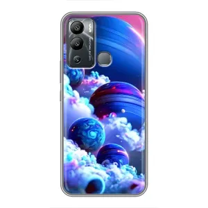 Чехлы КОСМОС для Infinix Hot 12i (Синие планеты)