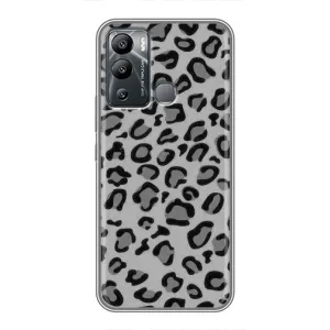Чехол с леопардовым принтом на Infinix Hot 12i (Темный леопрад)